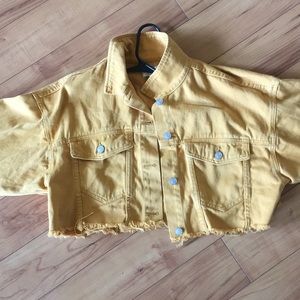 pacsun cropped jean jacket